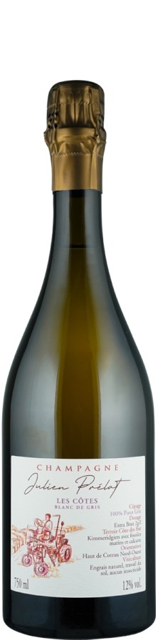 Champagne Blanc de Gris extra brut Les Côtes - Pinot Gris   - Prélat, Julien